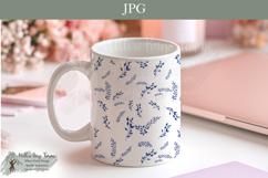 Blue Fern Toile Seamless Pattern | Botanical Cottagecore Product Image 5