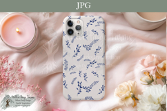 Blue Fern Toile Seamless Pattern | Botanical Cottagecore Product Image 6