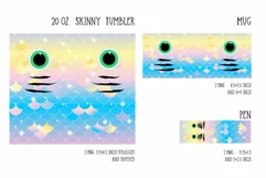 Skinny Tumbler Fish. Rainbow Fish Pen And Mug Wrap