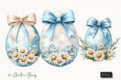 Watercolor Easter Eggs | Christian Easter PNG Product Image 1