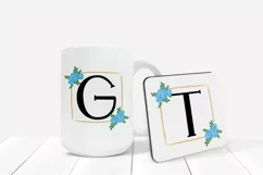 Floral PNG Alphabet | Blue Rose PNG Letters Product Image 2