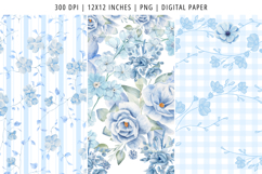 Blue Seamless Wildflower Digital Paper Product Image 4