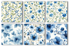 Blue Floral Seamless Pattern Product Image 2