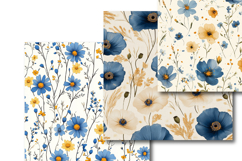 Blue Floral Seamless Pattern Product Image 4