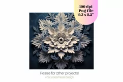 Blue Flower 3d Tumbler Wrap 3d Flower Png 3d Sublimation