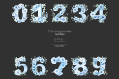 GlamArtZhanna, Blue flower alphabet, Blue flowers letters, Blue floral alphabet, Blue floral letters, floral alphabet, floral letters, Letters printable, Alphabet letters, Alphabet printable, Invitation alphabet, Invitation letters, Botanical letters, Blu