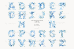 GlamArtZhanna, Blue flower alphabet, Blue flowers letters, Blue floral alphabet, Blue floral letters, floral alphabet, floral letters, Letters printable, Alphabet letters, Alphabet printable, Invitation alphabet, Invitation letters, Botanical letters, Blu