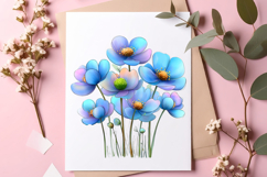 Blue flowers spring clipart - flowers spring Png Product Image 3