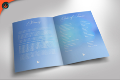 Blue Funeral Program Product Image 2
