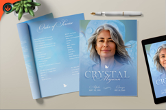 Blue Funeral Program Product Image 4