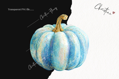 Blue Glitter Pumpkin | Fall Png Product Image 2