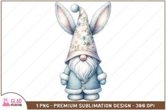 Easter Bunny Gnome sublimation png, Easter Gnome bunny png Product Image 1
