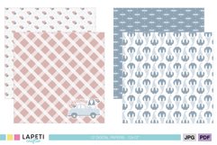 Blue Gnome Valentines Digital Background