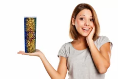 Hanukkah 20oz Tumbler Design, Star of David, Blue Glitter Product Image 3