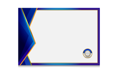 Blue gold modern certificate border frame template backgroun Product Image 1