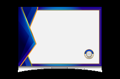 Blue gold modern certificate border frame template backgroun Product Image 2