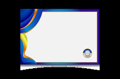 Blue gold modern certificate border frame template design Product Image 2