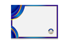 Blue gold modern certificate border frame template graphic Product Image 1