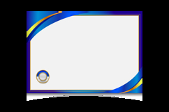 Blue gold modern certificate border frame template paper Product Image 2