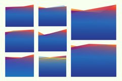 Blue Gradient Shape Vector Set Product Image 1