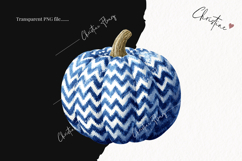 Blue Grandmillennial Pumpkin Clipart | Fall Png Product Image 2
