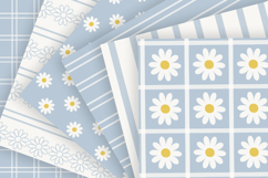 Country blue daisy seamless patterns Digital paper png bundle Product Image 2