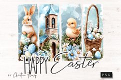 Happy Easter PNG, Brushstroke Easter PNG Product Image 4