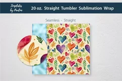 Blue Heart Custom Name Tumbler Wrap for sublimation