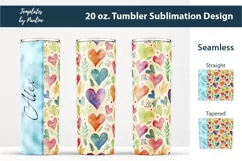 Blue Heart Custom Name Tumbler Wrap for sublimation
