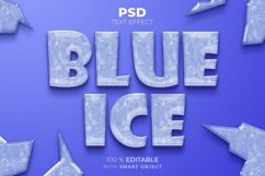 Blue ice 3D editable text effect Product Image 1