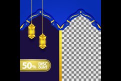 Blue islamic banner template promotion and placeholder Product Image 2