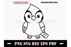 Cute Baby Blue Jay Doodle Design SVG PNG DXF EPS PDF Product Image 1