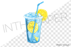 Blue Lemonade PNG Drink Clipart beverage summer cartoon Product Image 1