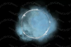 Watercolor blue and silver logo Background Round frame Png Product Image 2