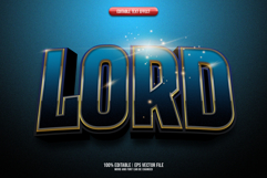 Blue Lord 3D editable text effect Product Image 1