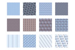 Blue Meadow Digital Papers, Blue Meadow Vector Patterns Product Image 2
