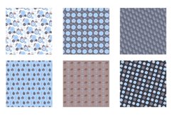 Blue Meadow Digital Papers, Blue Meadow Vector Patterns Product Image 3
