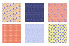 Blue Midnight Digital Paper, Blue Midnight Vector Patterns Product Image 3