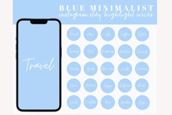 blue minimalist instagram highlight covers