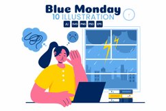 10 Blue Monday Illustration Product Image 1