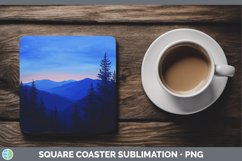 GorgeousBlue Square Coaster design.