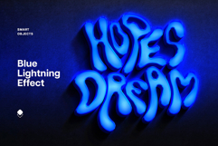 Blue Neon Light Text &amp; Logo Effect Product Image 1