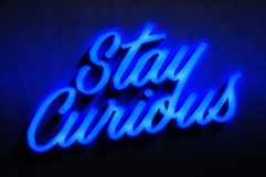 Blue Neon Light Text &amp; Logo Effect Product Image 3