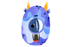 Blue Monster Numbers Clipart 0-9 School Cartoon Product Image 4