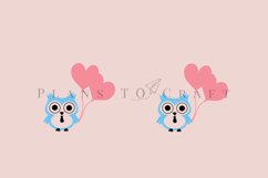 blue owl heart cute valentine coffee glass wrap svg glass mug svg presized for 11oz and 15oz glass ready to cut and sublimation files
