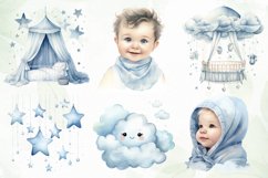 Blue Pastel Nursery Sublimation Clipart Product Image 6