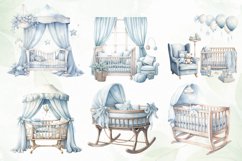 Blue Pastel Nursery Sublimation Clipart Product Image 5