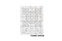 Blue pink square sampler ornaments cross stitch pattern - Tango Stitch