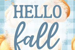 Hello Fall Garden Flag Sublimation Design Product Image 3