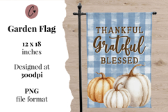 Thankful Grateful Blessed Garden Flag Sublimation Design Product Image 2